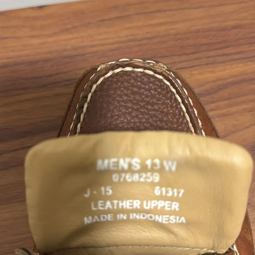 Sperry Topsider Mako Canoe Moc Boat Shoe in Amaretto Leather. Size 13W.